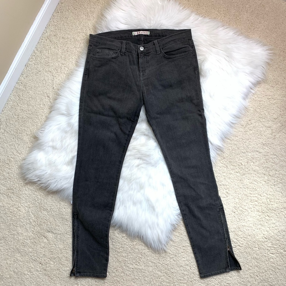 J BRAND skinny black denim Jeans zip ankle size 30